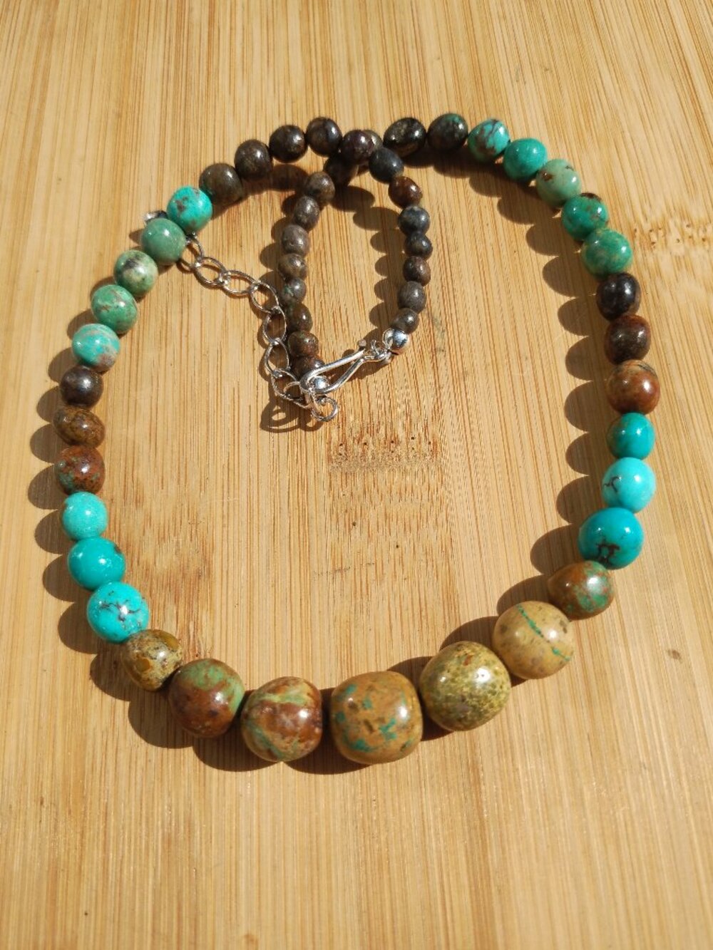 Jay King Multicolor Heavenly Well Turquoise Bead Necklace 925 Sterling Silver